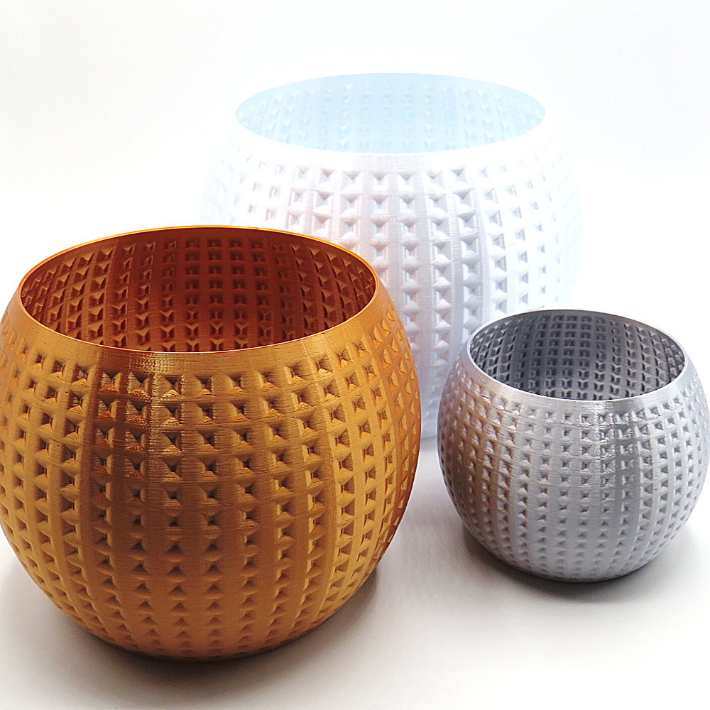 Design Übertopf FLORIS in metallic und matten Farben